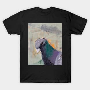 1 polite Brooklyn New York Pigeon acrylic painting T-Shirt